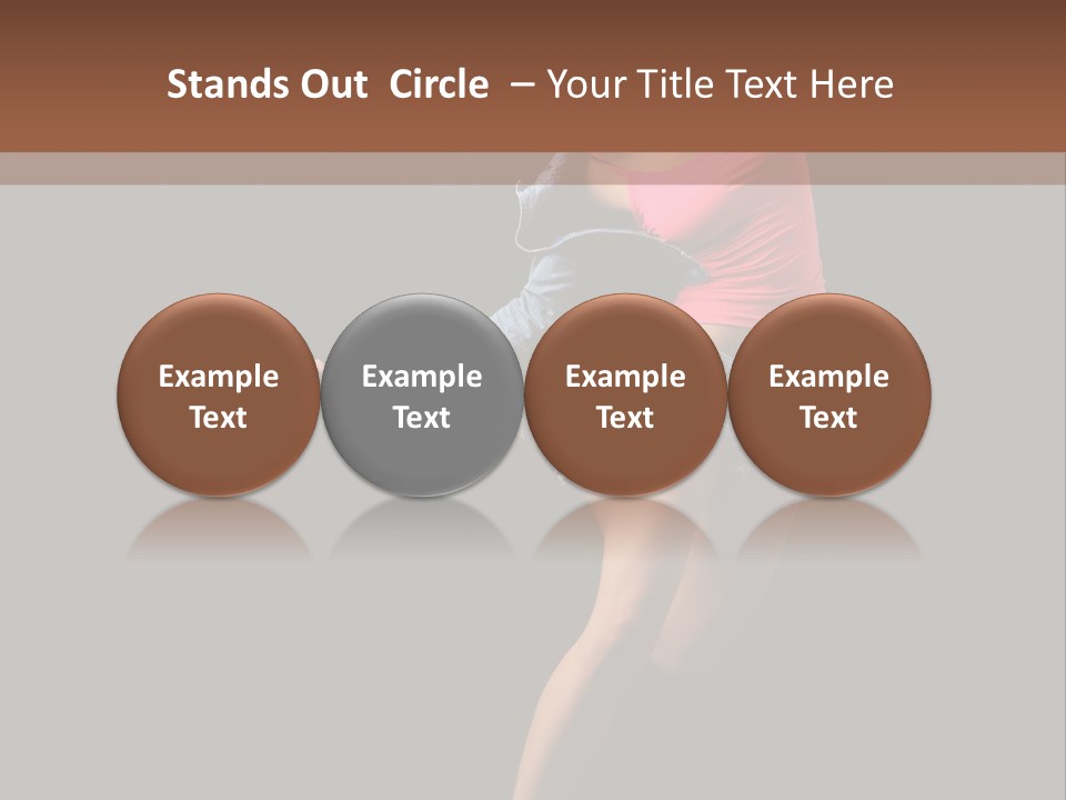 A Woman Dancing In The Air With Her Arms Outstretched PowerPoint Template