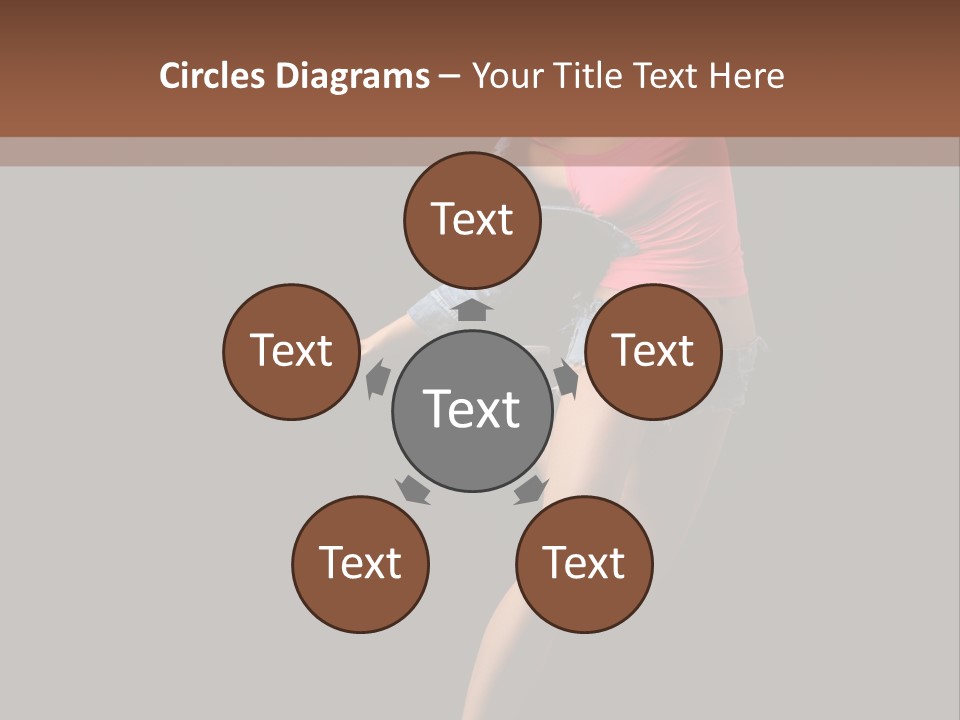 A Woman Dancing In The Air With Her Arms Outstretched PowerPoint Template