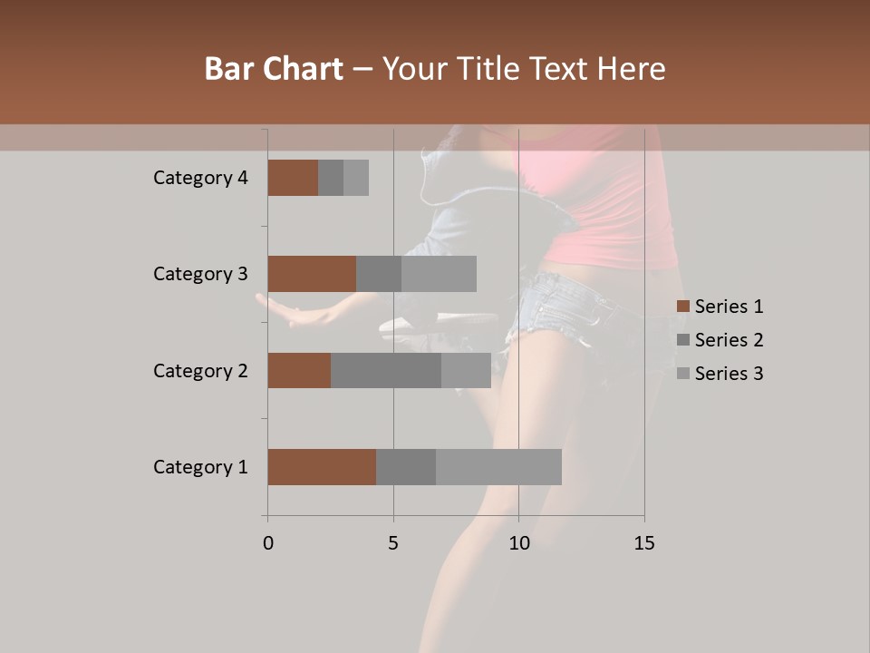 A Woman Dancing In The Air With Her Arms Outstretched PowerPoint Template