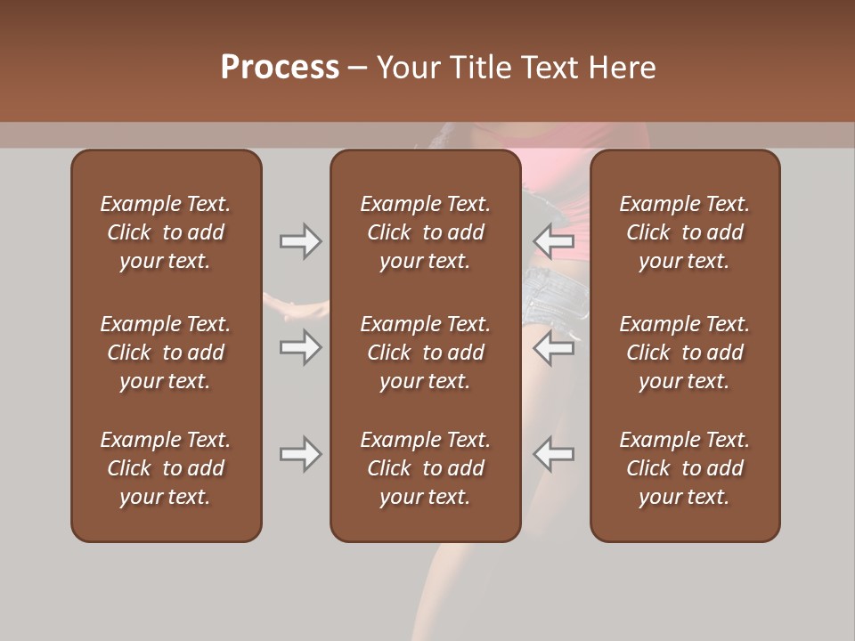 A Woman Dancing In The Air With Her Arms Outstretched PowerPoint Template