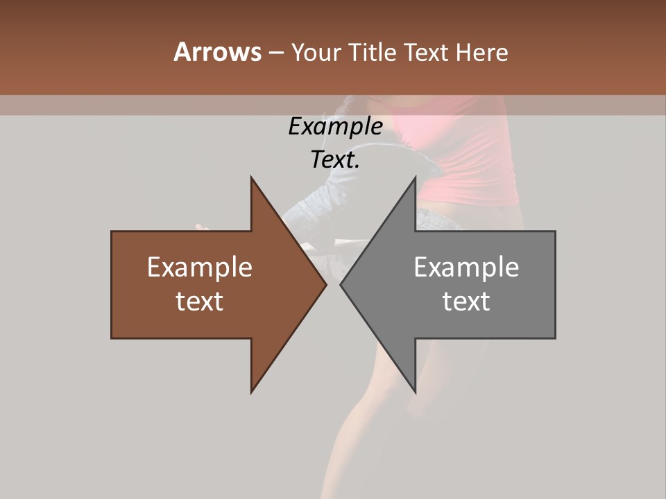 A Woman Dancing In The Air With Her Arms Outstretched PowerPoint Template