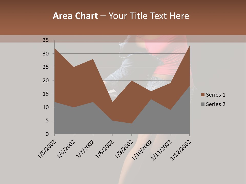 A Woman Dancing In The Air With Her Arms Outstretched PowerPoint Template