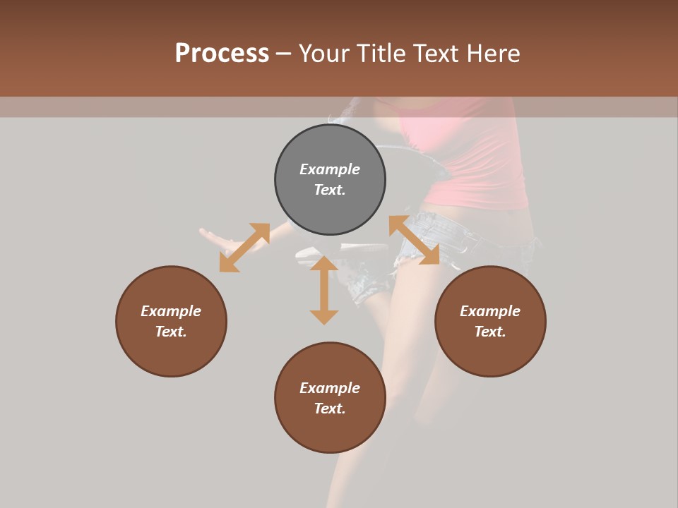 A Woman Dancing In The Air With Her Arms Outstretched PowerPoint Template