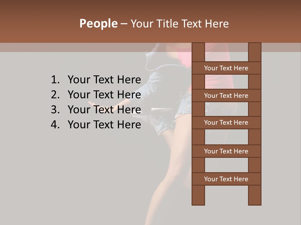 A Woman Dancing In The Air With Her Arms Outstretched PowerPoint Template