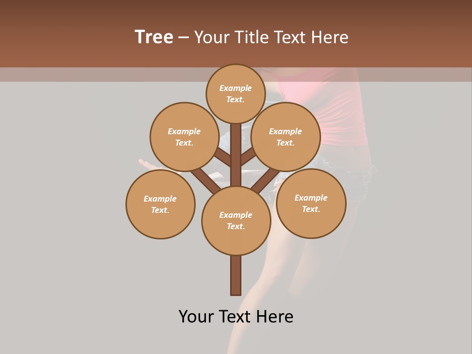 A Woman Dancing In The Air With Her Arms Outstretched PowerPoint Template