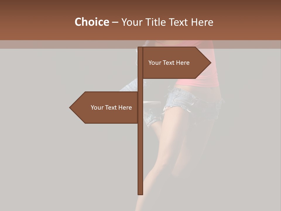 A Woman Dancing In The Air With Her Arms Outstretched PowerPoint Template