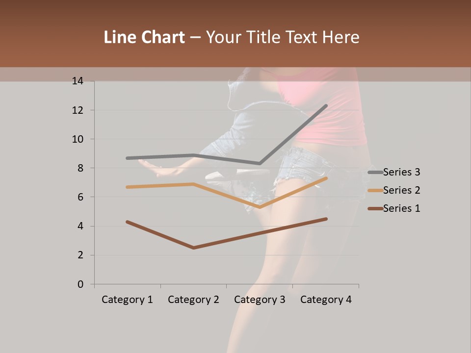 A Woman Dancing In The Air With Her Arms Outstretched PowerPoint Template