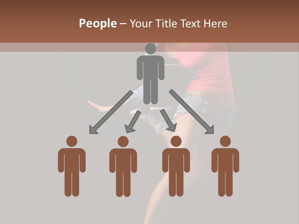 A Woman Dancing In The Air With Her Arms Outstretched PowerPoint Template