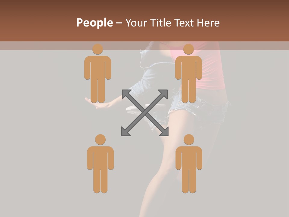 A Woman Dancing In The Air With Her Arms Outstretched PowerPoint Template