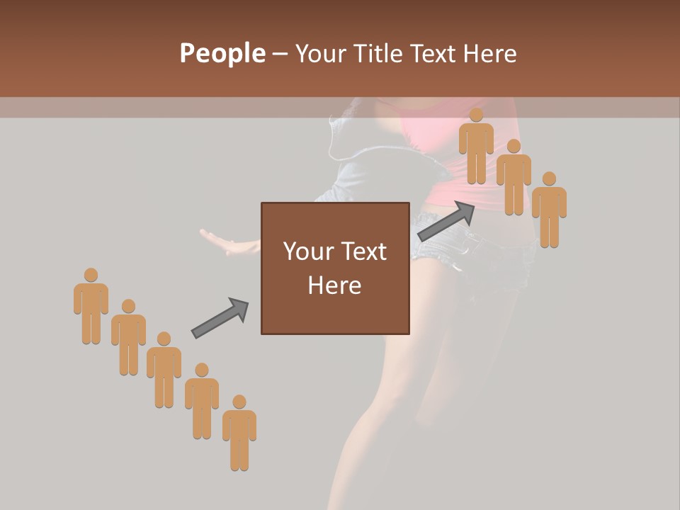 A Woman Dancing In The Air With Her Arms Outstretched PowerPoint Template