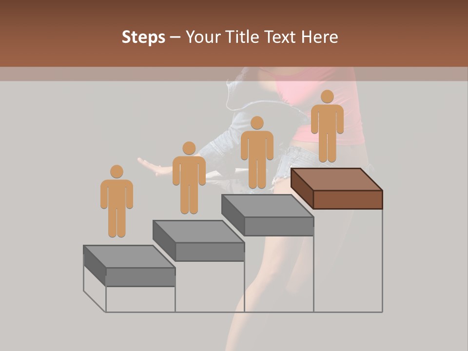 A Woman Dancing In The Air With Her Arms Outstretched PowerPoint Template