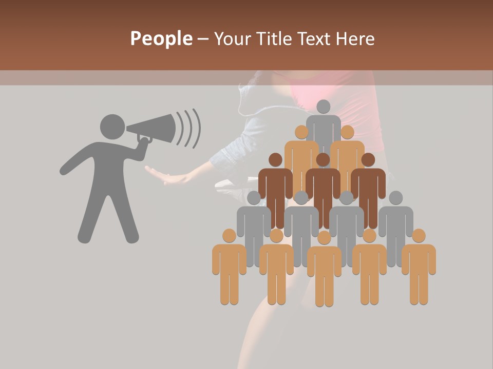 A Woman Dancing In The Air With Her Arms Outstretched PowerPoint Template