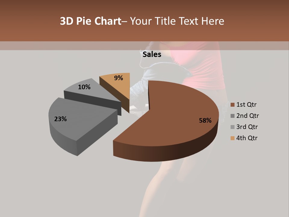 A Woman Dancing In The Air With Her Arms Outstretched PowerPoint Template