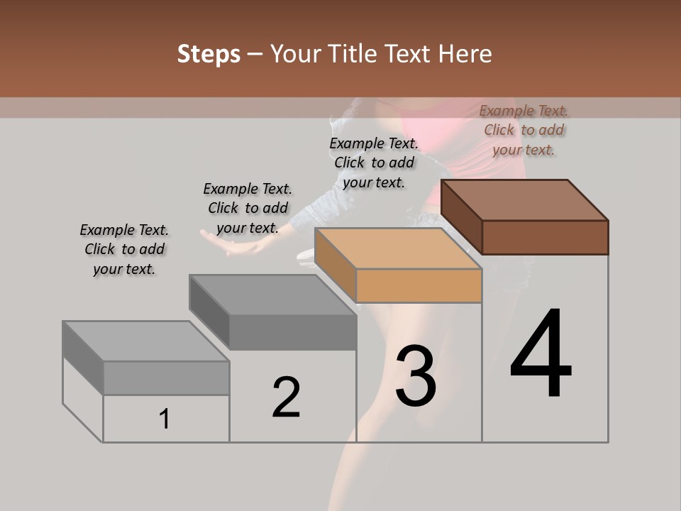 A Woman Dancing In The Air With Her Arms Outstretched PowerPoint Template