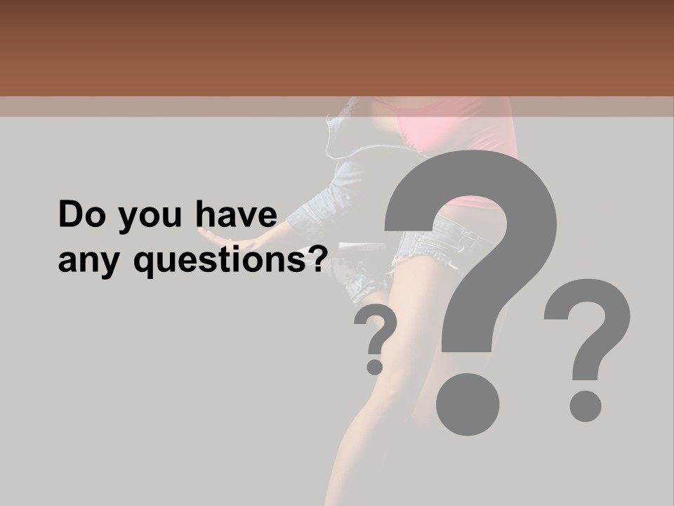 A Woman Dancing In The Air With Her Arms Outstretched PowerPoint Template