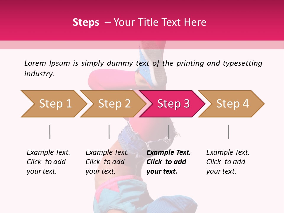 Fitness Exercise Dancer PowerPoint Template