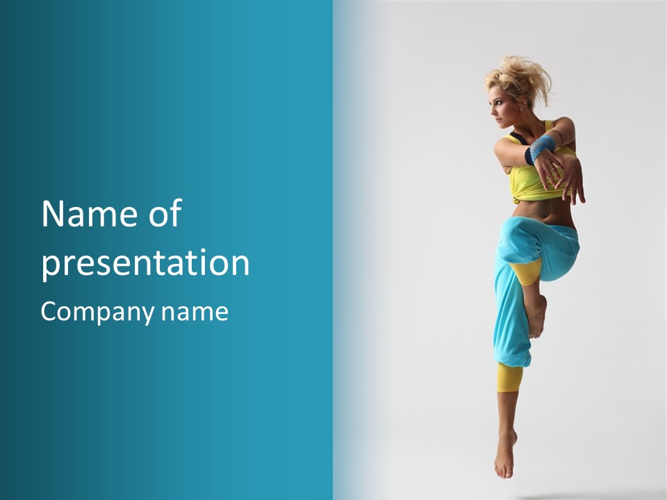 Posing Woman Style PowerPoint Template