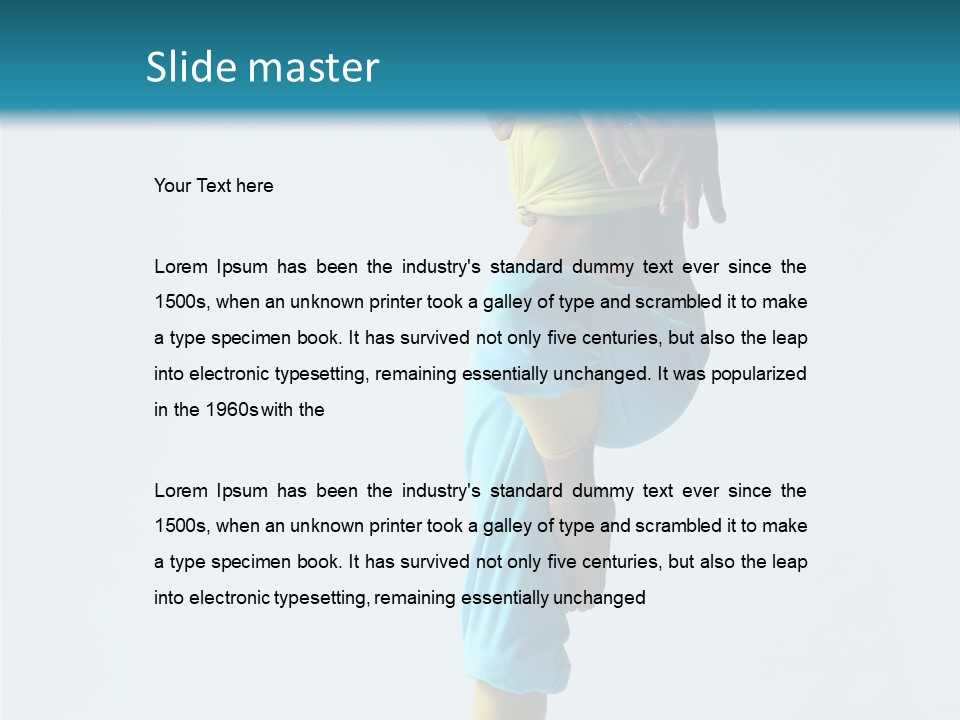 Posing Woman Style PowerPoint Template