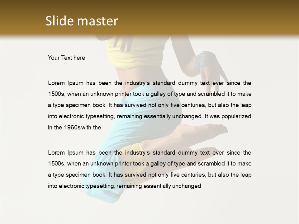 Female Girl Active PowerPoint Template