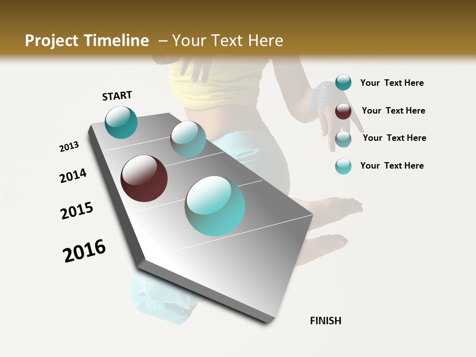 Female Girl Active PowerPoint Template