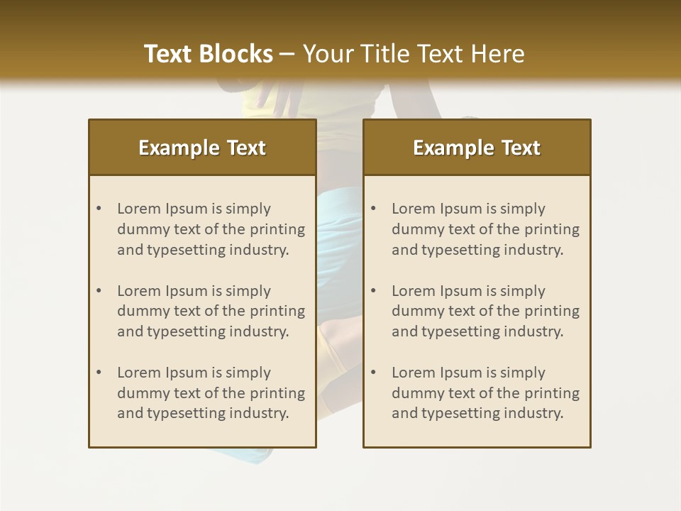 Female Girl Active PowerPoint Template