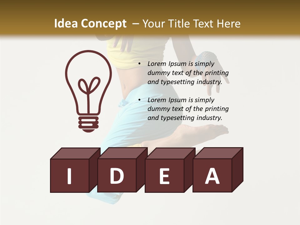 Female Girl Active PowerPoint Template