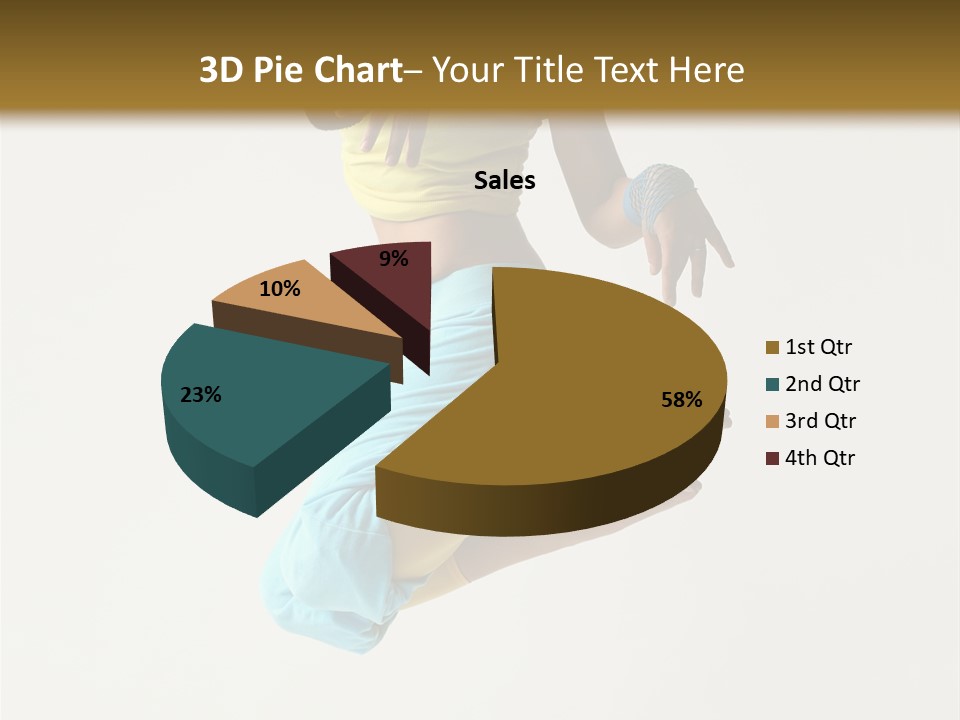 Female Girl Active PowerPoint Template