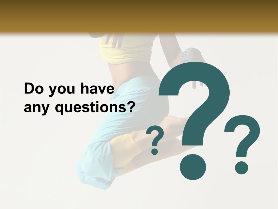 Female Girl Active PowerPoint Template