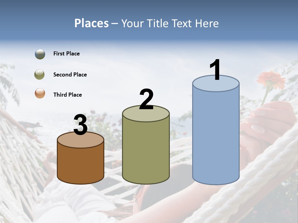 Caucasian Hand Vacation PowerPoint Template