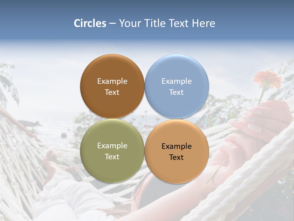 Caucasian Hand Vacation PowerPoint Template