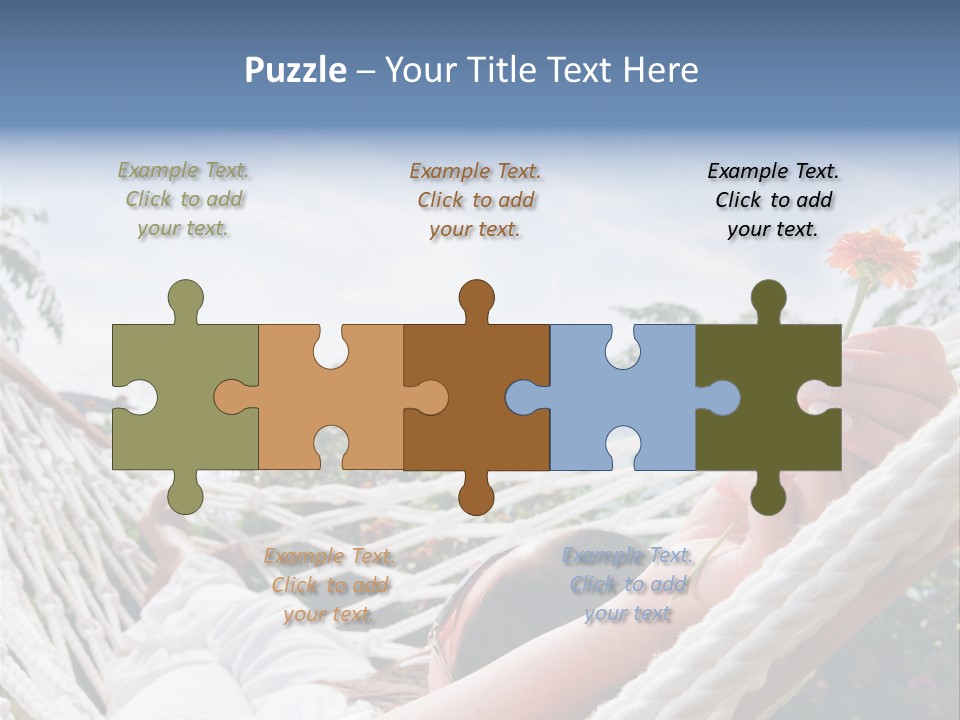 Caucasian Hand Vacation PowerPoint Template