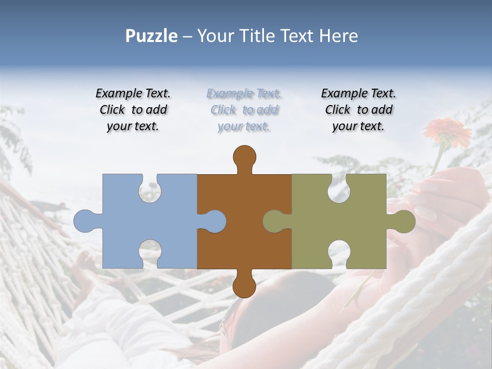 Caucasian Hand Vacation PowerPoint Template