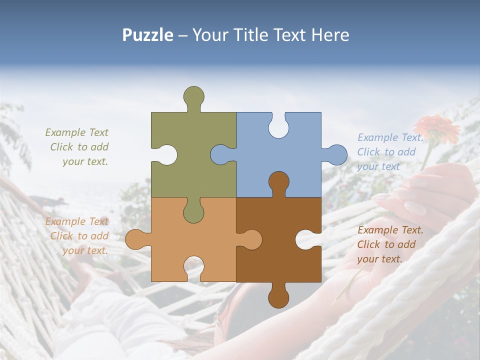 Caucasian Hand Vacation PowerPoint Template