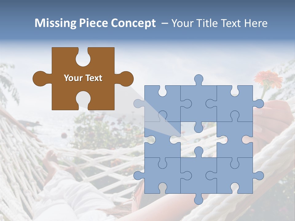 Caucasian Hand Vacation PowerPoint Template