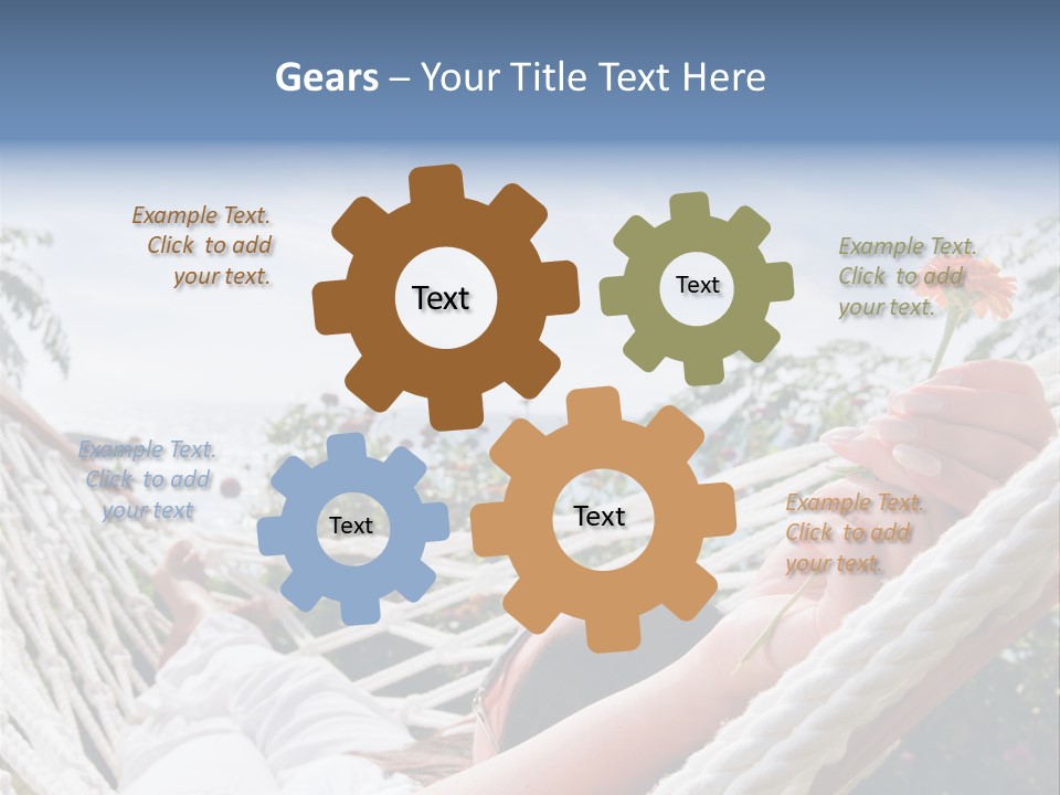 Caucasian Hand Vacation PowerPoint Template