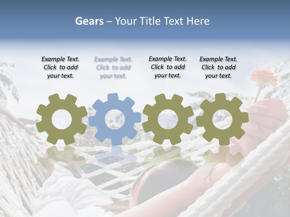 Caucasian Hand Vacation PowerPoint Template