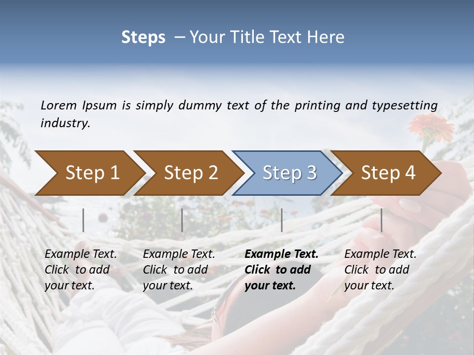 Caucasian Hand Vacation PowerPoint Template