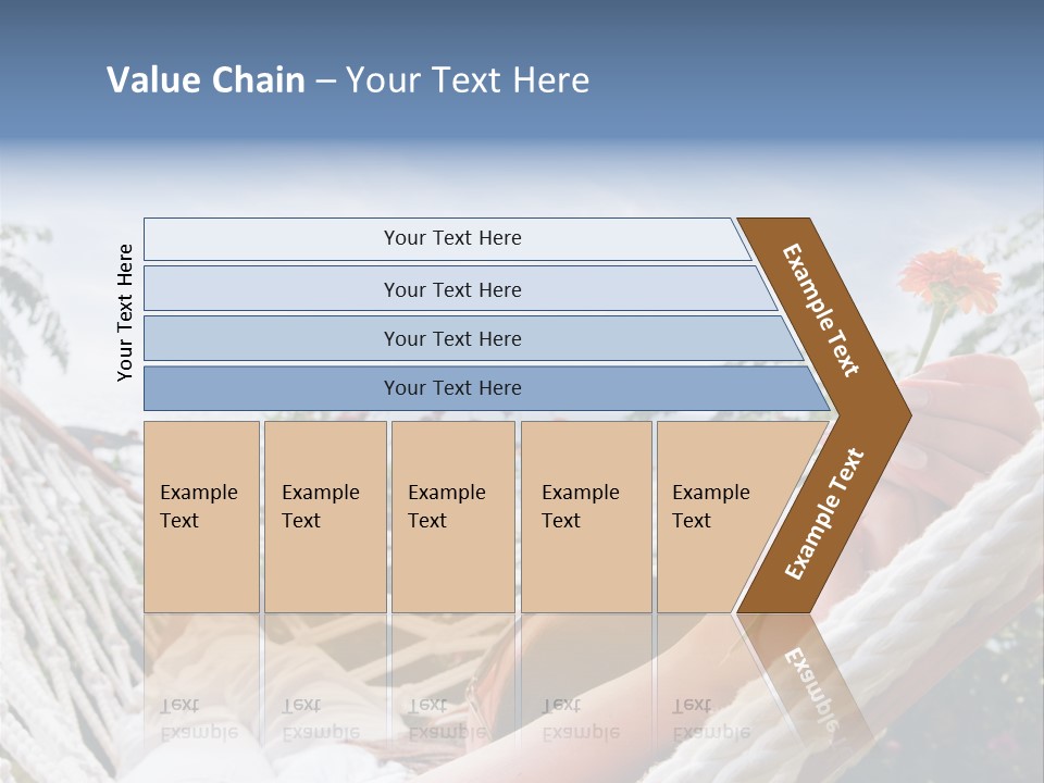 Caucasian Hand Vacation PowerPoint Template