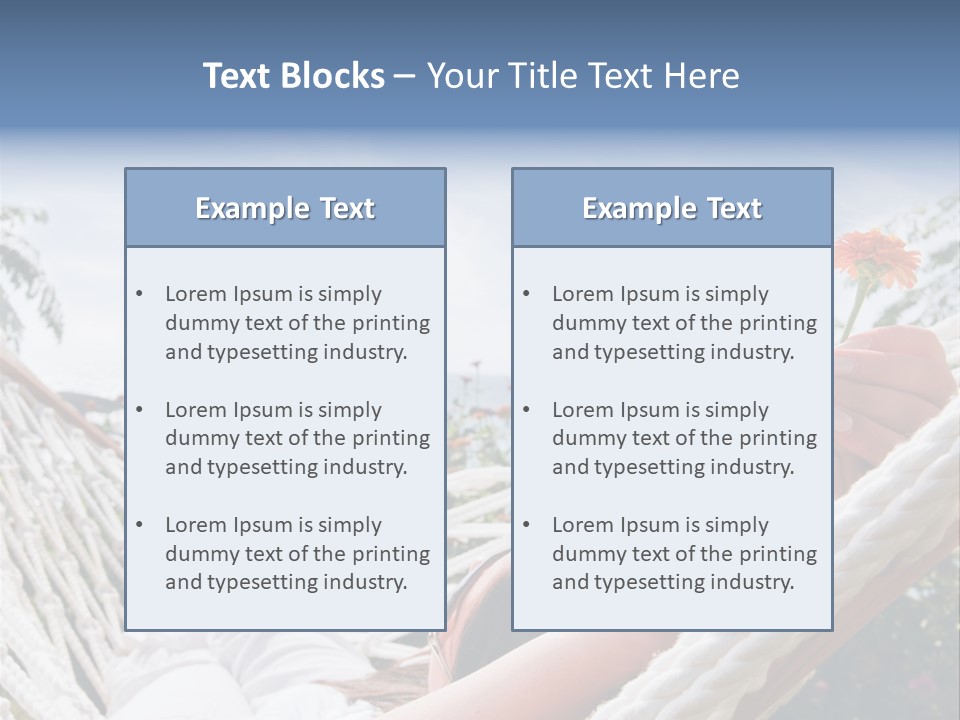 Caucasian Hand Vacation PowerPoint Template