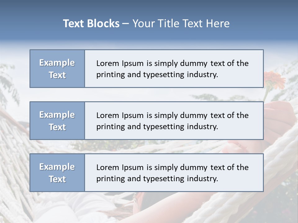 Caucasian Hand Vacation PowerPoint Template