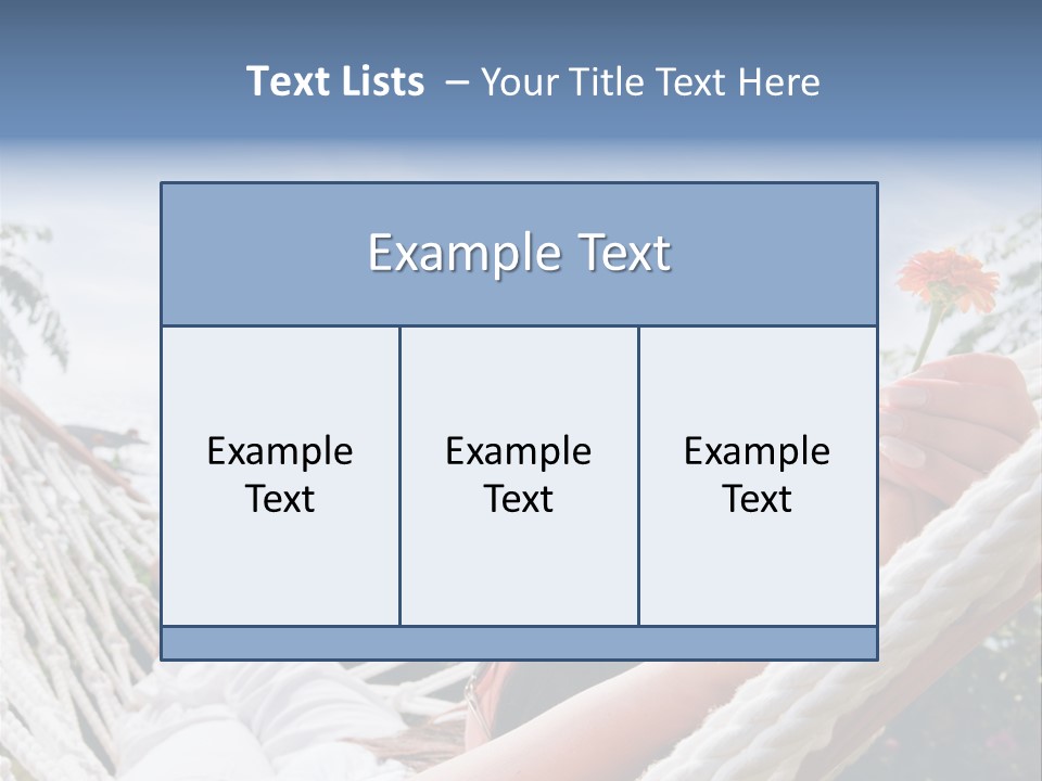 Caucasian Hand Vacation PowerPoint Template