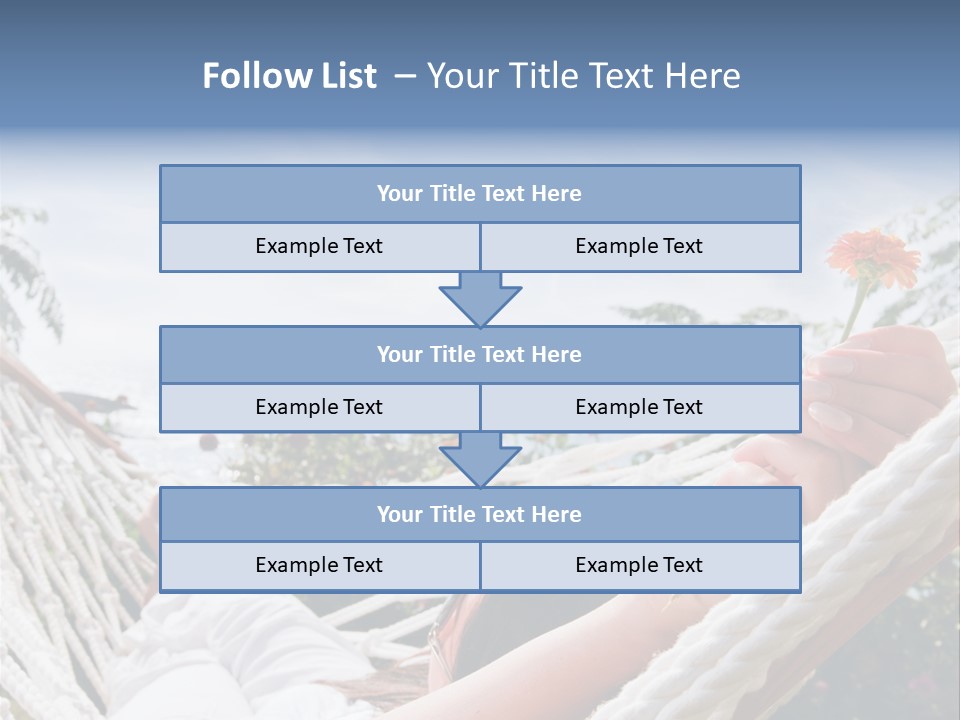 Caucasian Hand Vacation PowerPoint Template