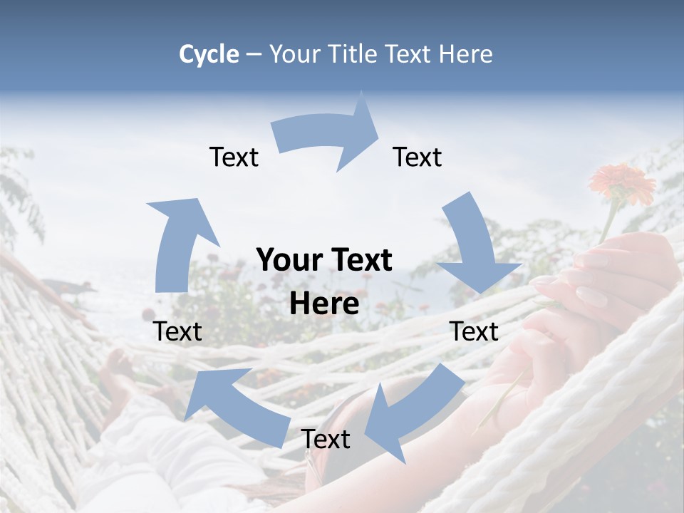 Caucasian Hand Vacation PowerPoint Template