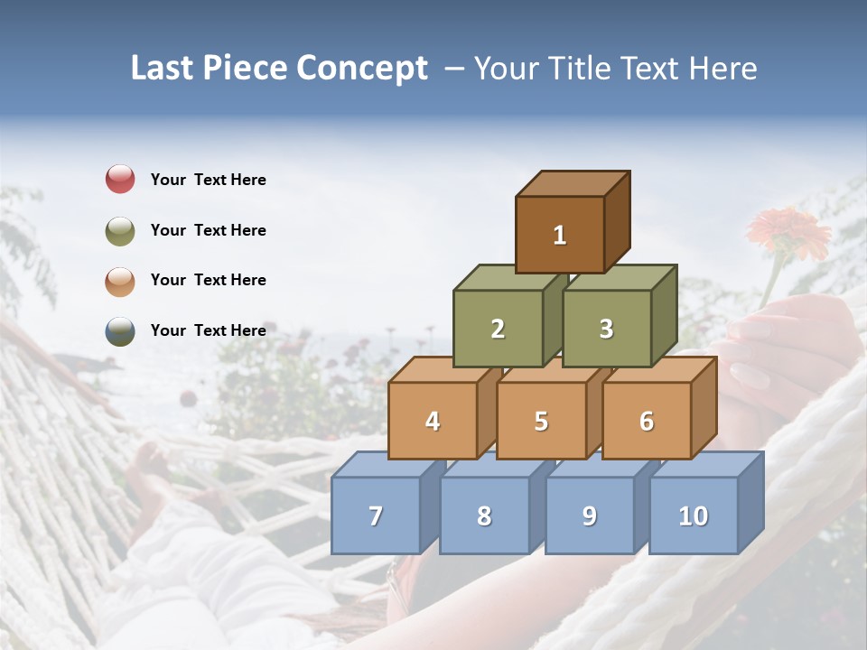 Caucasian Hand Vacation PowerPoint Template