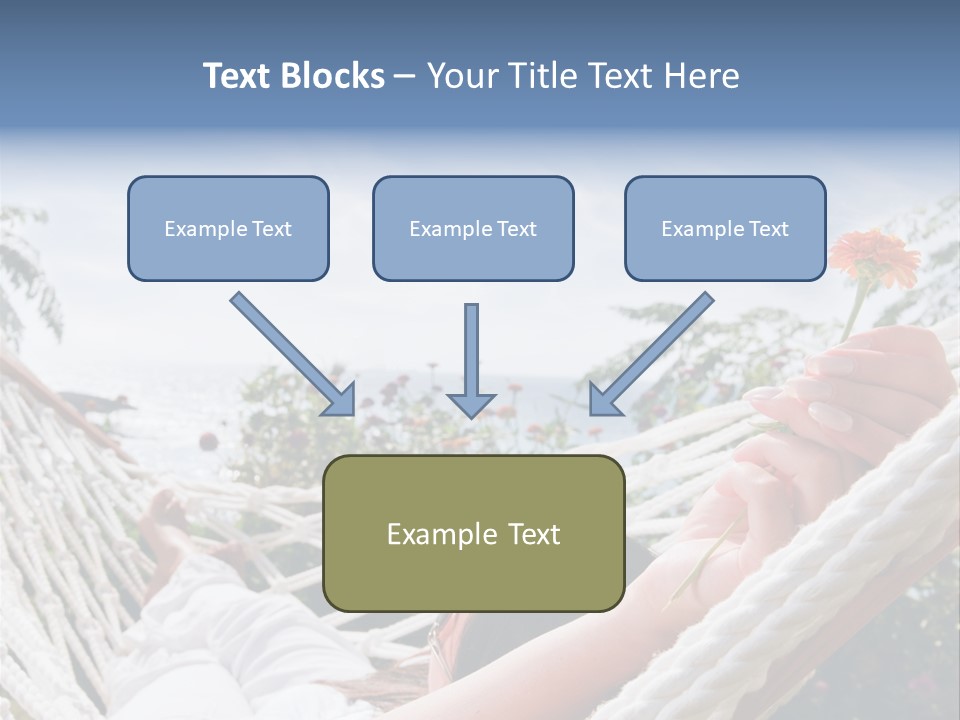 Caucasian Hand Vacation PowerPoint Template
