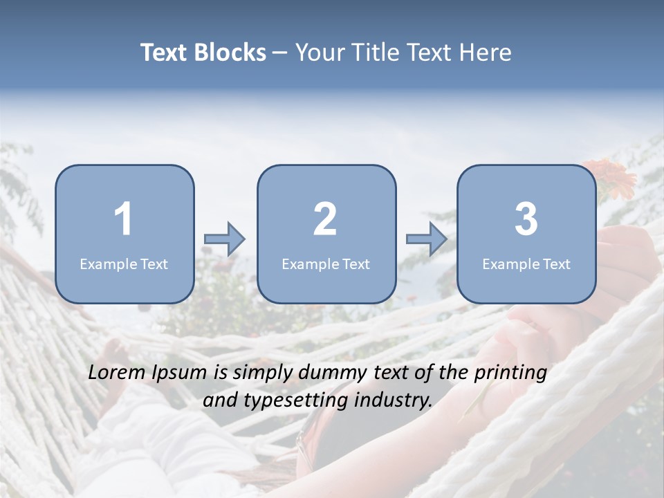 Caucasian Hand Vacation PowerPoint Template