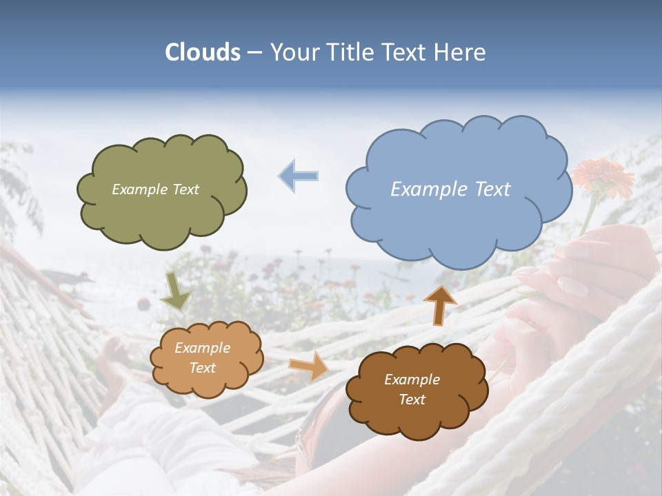 Caucasian Hand Vacation PowerPoint Template