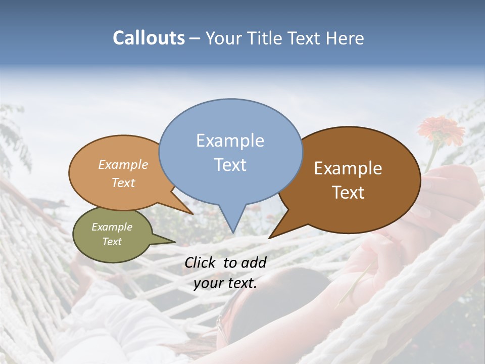 Caucasian Hand Vacation PowerPoint Template