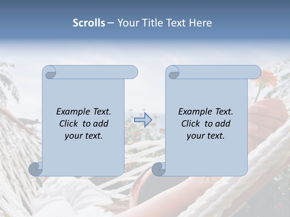 Caucasian Hand Vacation PowerPoint Template