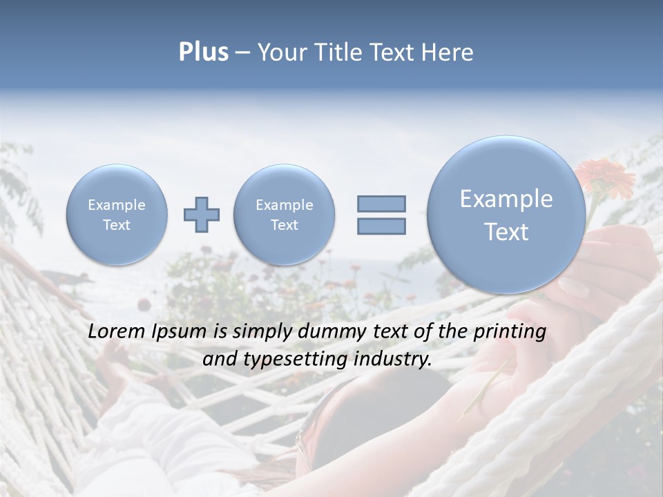 Caucasian Hand Vacation PowerPoint Template